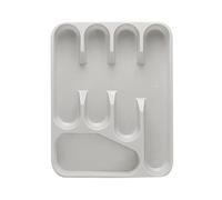 VIRSUS 1 Portaposate, dimensioni 33,5x26,5x4,5 cm, vassoio per posate e utensili, porta posate da cassetto cucina 5 comodi e pratici scomparti (Bianco) -7554C