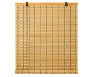 Virsus 1 Tapparella a rullo in Bambù Avvolgibile 6913, Tenda da sole in bamboo naturale colore Legno chiaro, arrotolamento carrucola per porte finestre Interni ed Esterni Varie Dimensioni (100x200 cm)