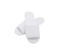 VIRSUS 10 Paia di Pantofole APERTE monouso in poliestere colore Bianco, confezionate a coppia, suola Antiscivolo, taglia Unica, pattine donna uomo per Casa, Hotel, Spa