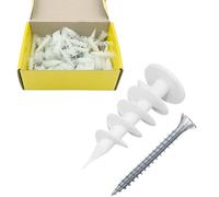 Virsus 100 Tasselli a spirale per cartongesso + 100 Viti 5920, misura 4,5x30 mm, tassello in nylon con viti in acciaio, tasselli per pannelli cartongesso per fissaggio quadri, cornici, specchi