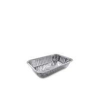 VIRSUS 100 Vaschette in alluminio R1G varie dimensioni porzioni Rettangolari Argentate per Alimenti confezione vaschette usa e getta, perfette per teglie in alluminio per takeaway (2 PORZIONI)