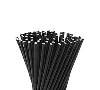 Virsus 1000 Cannucce di carta 14/7 Biodegradabili compostabili colore Nero, Cannuccia per Cocktails, Bibite Fredde e Calde Eco Friendly
