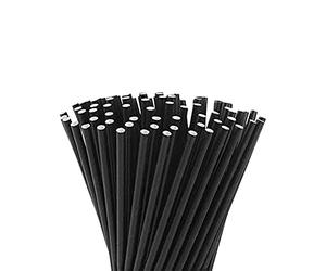 Virsus 1000 Cannucce di carta 14/7 Biodegradabili compostabili colore Nero, Cannuccia per Cocktails, Bibite Fredde e Calde Eco Friendly