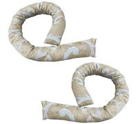 Virsus 2 Paraspifferi con trama DAMASCATO per porte e finestre, lunghezza 100 cm, Colore BEIGE, paraspiffero sottoporta universale paravento in stoffa tessuto poliestere -710