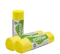 Virsus 200 Sacchi Spazzatura misura 70x110 cm, con capacità 110 Litri sacchetti per immondizia per raccolta differenziata (Giallo)