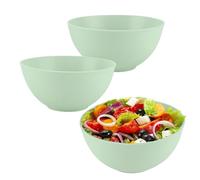 VIRSUS 3 Insalatiere in Plastica per Insalata e Verdure, Diametro 20 cm e capacità 2 Litri, Ciotola Infrangibile Riutilizzabile per alimenti, ciotole da portata, senza BPA -951N (Verde)