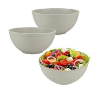 VIRSUS 3 Insalatiere in Plastica per Insalata e Verdure, Diametro 20 cm e capacità 2 Litri, Ciotola Infrangibile Riutilizzabile per alimenti, ciotole da portata, senza BPA -951N (Beige)