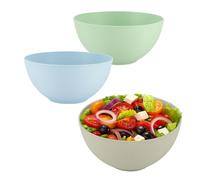 VIRSUS 3 Insalatiere MULTICOLOR in Plastica per Insalata e Verdure, Diametro 20 cm e capacità 2 Litri, Ciotola Infrangibile Riutilizzabile, senza BPA, Verde, Azzurro, Beige -951N