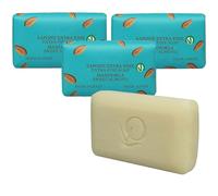 Virsus 3 Saponette Naturali Profumate 150 gr, Vegan senza prodotti chimici, sapone solido pasta base Naturale, per mani e corpo, profuma la pelle (Mandorla Dolce)