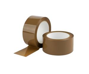 VIRSUS 36 Rotoli di Nastro adesivo per pacchi, misura 50x132 mt, Srotolamento silenzioso per imballaggio colore AVANA