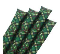 Virsus 4 Paraspifferi con trama SCACCHI per porte e finestre, lunghezza 100 cm, paraspiffero sottoporta universale paravento in tessuto cotone -727 (Verde)