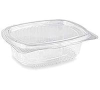 VIRSUS 50 Vaschette ovali in Pet vaschette Trasparenti 1500cc con Coperchio Unito. Contenitori con Chiusura ermetica