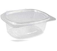 VIRSUS 50 Vaschette ovali in Pet vaschette Trasparenti 500cc con Coperchio Unito. Contenitori con Chiusura ermetica