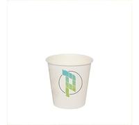 VIRSUS 500 Bicchieri in Carta per Caffe 90ml Colore Bianco con Grafica Logo, biodegradabili 10 Cf x 50 pezzi bicchiere cartoncino per caffè