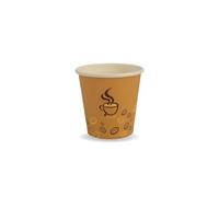 VIRSUS 500 Bicchieri in Carta per caffè da 90ml Avana Grafica tazzina e Chicco caffè (3 oz) Bicchierini in cartoncino biodegradabili