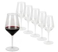 VIRSUS 6 Calici da Vino Trasparente 5000, capacità 470 cc, Infrangibili e Riutilizzabili, lavabili in lavastoviglie, 100% Riciclabili, Unglassy, per bevande, cocktail, Spritz