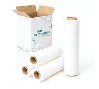 VIRSUS 6 Rotoli Pellicola Estensibile Bianco, spessore 23 my, peso 2,4kg, altezza 50 cm - M