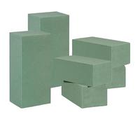 VIRSUS 6 Spugne per Fiori Freschi e Secchi 6224, Forma Rettangolare, Dimensione 23,5x11,5x8,5 cm, Spugna Verde Assorbente per composizioni Floreali per Matrimonio Feste e Centrotavola