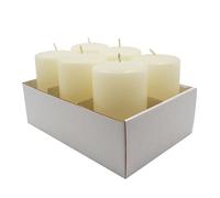 Virsus Candela Moccolo Antigoccia in Cera Paraffina di colore AVORIO 103-17, Altezza 10 cm e Diametro 6 cm, Durata 48 ore di utilizzo, Decorazioni per Feste ed Eventi (6)