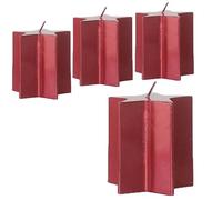 Virsus Candele a Forma di STELLA in Cera Paraffina di colore Rosso 1123, Misura 7x7,5 cm, Durata 12 ore di utilizzo, Candela Inodore, Decorazioni Natalizie, per Feste (4)