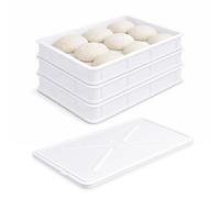VIRSUS Cassetta con Coperchio per impasti Pizza e Pane 3 Cassette + 1 Coperchio