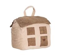 Virsus Fermaporta CASA da pavimento 9862, accessorio decorativo, fermaporte in poliestere peso 1,2 kg con imbottitura pesante, per porte e finestre (Rosa con dettagli Marrone)