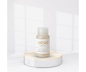 Virsus Flaconi di Doccia Shampoo da 20 ml, colore bianco, Flaconcini con tappo richiudibile per Albergo, Hotel, B&B, Agriturismi, Linea Cortesia (50)