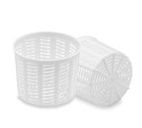 VIRSUS Fuscelle Rotonde per Ricotte G100, capacità 100 Grammi, colore Bianco, Misura 65x55 mm, Forme Contenitori in Polietilene alta densità, Stampi per Ricottine, Formaggi, Made in Italy (10)