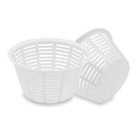 VIRSUS Fuscelle Rotonde per Ricotte K05, capacità 500 Grammi, colore Bianco, Misura 110x65 mm, Forme Contenitori in Polietilene ad alta densità, Stampi per Formaggi Freschi, Made in Italy (30)