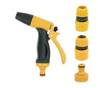 Virsus Kit Getto Variabile Pistola da giardino a getto variabile + 1 raccordo Acquastop + 1 raccordo libero per tubo da 1/2" e 5/8" + 1 attacco a rubinetto da 3/4" per innaffiare, irrigare