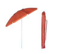 VIRSUS Ombrellone da Spiaggia 4715, Diametro 180 cm, Tessuto Oxford 70gr/m2, ANTIVENTO con Cupola, Asta metallo da 32 mm, 8 Stecche in Fibra di Vetro, Snodo Regolabile, Sacca Tracolla (Arancione)