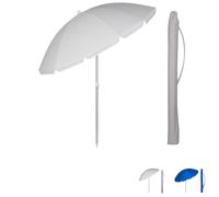 VIRSUS Ombrellone da Spiaggia con Cupola Antivento, Diametro 240 cm, 16 Stecche