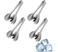 Virsus Pinze da Ghiaccio GL001, lunghezza 16,5 cm, Molla in Acciaio Inox con Bordi Dentati per una presa Sicura, Pinza per Servire Cocktail, Antipasti, Zollette Zucchero, Accessori Barman (4)
