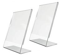 Virsus Porta Messaggio verticale in Acrilico Trasparente, Formato A4, Porta avvisi da Tavolo, Espositore da banco per Menù, Porta Foto, per Ristoranti, Hotel, Bar, Ufficio (2)