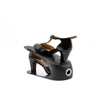 VIRSUS Portascarpe Salvaspazio a Doppio Strato 1803, colore Nero, misura 12x29x15 cm, foro d'impugnatura, ideali per organizzare scarpe uomo e donna nella tua scarpiera o armadio Varie Quantità (10)