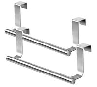 VIRSUS Portasciugamani da Appendere in Acciaio Inox 988, lunghezza 23 cm, Ganci per Anta e Pensili mobili, Porta Strofinaccio Accessori, Supporto a barra per Bagno e Cucina (2)