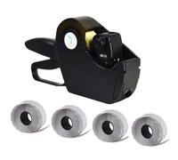 VIRSUS Prezzatrice macchina pistola etichettatrice a 8 caratteri e cifre con 1 linea di stampa + 4 rotoli da 1500 etichette con misura 26x12 etichetta adesiva