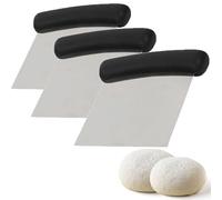 VIRSUS Raschietto Flessibile Multiuso da Cucina 3648, Misura 11x8,5 cm, Spatola Tagliapasta in Acciaio Inox e Manico in Plastica, utensile da Cucina per Tagliare Impasto Pizza, Pane, Pasta, Dolci (3)