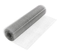 Virsus Rete Metallica Zincata 1514, Misura 1x10 Mt, Maglia Quadrata 19x19 mm, Spessore Filo 1mm, Rete Protettiva, Acciaio Galvanizzato per Voliera, Gabbia per Animali, Recinzione Giardino