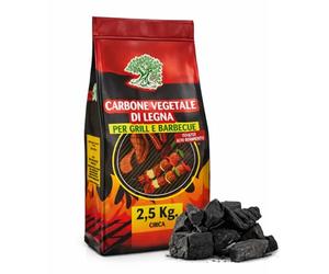Virsus Sacco di Carbone di Legna da 2,2 kg Netti, Puro Carbone Vegetale per Barbecue, 100%, Combustibile Ecologico, Naturale, Grill, Grigliata o Barbecue da Tavolo (1)