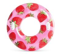 Virsus Salvagente Gonfiabile Rotondo 261NP, Diametro 107 cm, Ciambella Gonfiabile con Maniglie, Cuscino d'aria per piscina, per Feste ed Eventi (Rosa Fragole)