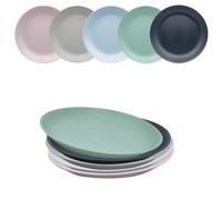 VIRSUS Set 5 Piatti Piani MULTICOLOR 950N, Infrangibili e Riutilizzabili, lavabili in lavastoviglie, 100% Riciclabili, Adatti per il microonde, BPA Free (Diam. 20,8 cm)