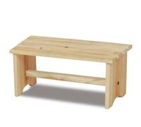 VIRSUS Sgabello Poggiapiedi in Legno Naturale, Misura 35x17x15,5 cm, Panca Sgabellino da seduta per Esterno, Poggiapiedi da scrivania per ufficio, casa, giardino -4824