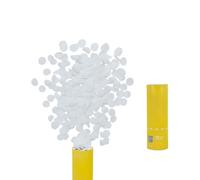 Virsus Sparacoriandoli Bianco da 15 cm spara coriandoli rotondi Bianchi Cannone sparacoriandoli con coriandolo di Carta per Matrimonio Cerimonie Feste e Party Varie Quantità (24)