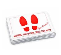 Virsus Tappetini auto in carta, misura 36x51 cm, colore bianco e ROSSO, Tappetini usa e getta per auto, copri tappetini auto per concessionarie, autofficine, fai da te (200)