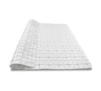 VIRSUS Tappeto doccia antiscivolo di colore bianco, antimuffa e antibatterico, con ventose e fori drenaggio, quadrato dimensione 55 x 55 cm, tappetino bagno doccia vasca da bagno lavabile