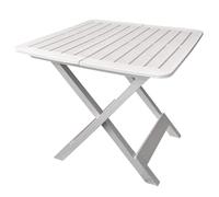 VIRSUS Tavolo Pieghevole da Giardino in Plastica di colore Bianco, Misura 79x72x70 cm, Salvaspazio Facile da Riporre, Tavolino da Campeggio, Terrazzo, per Esterno ed Interno -TEV409F