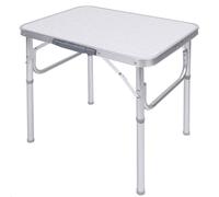 VIRSUS Tavolo Pieghevole da Picnic con Struttura in Alluminio 1208, Gambe Regolabili in 2 Altezze da 25 e 59 cm, Maniglia e Piano in Formica Resistente, Tavolino da Spiaggia (75x55x59 cm)