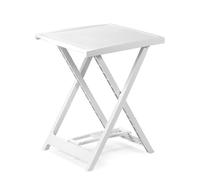 VIRSUS Tavolo Pieghevole Piccolo da Giardino in Plastica di colore Bianco, Misura 50x47x65 cm, Salvaspazio Facile da Riporre, Tavolino da Campeggio, Picnic, Terrazzo, per Esterno ed Interno -ARN003F