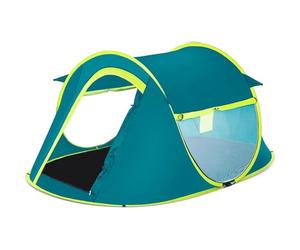 Virsus Tenda da Campeggio per 2 Persone con Porta e Finestre 8086, Apertura Automatica Pop Up, Tessuto Impermeabile e Ritardante Incendio, Rete Antinsetti e Tasca Interna (235x145x100 cm)